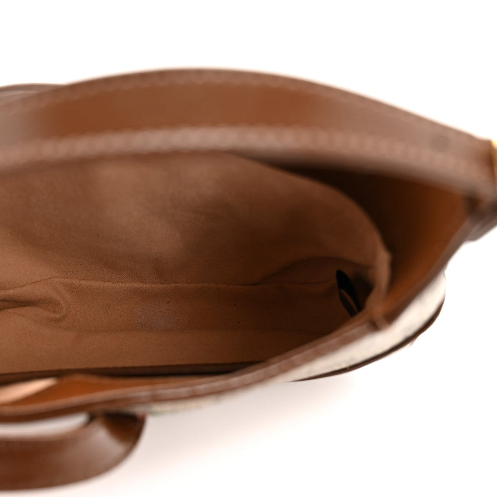 GG Supreme Monogram Azalea Calfskin Web Mini Jackie 1961 Hobo Beige Ebony Brown Sugar