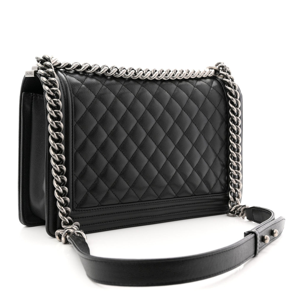 Caviar Quilted New Medium Boy Flap Black