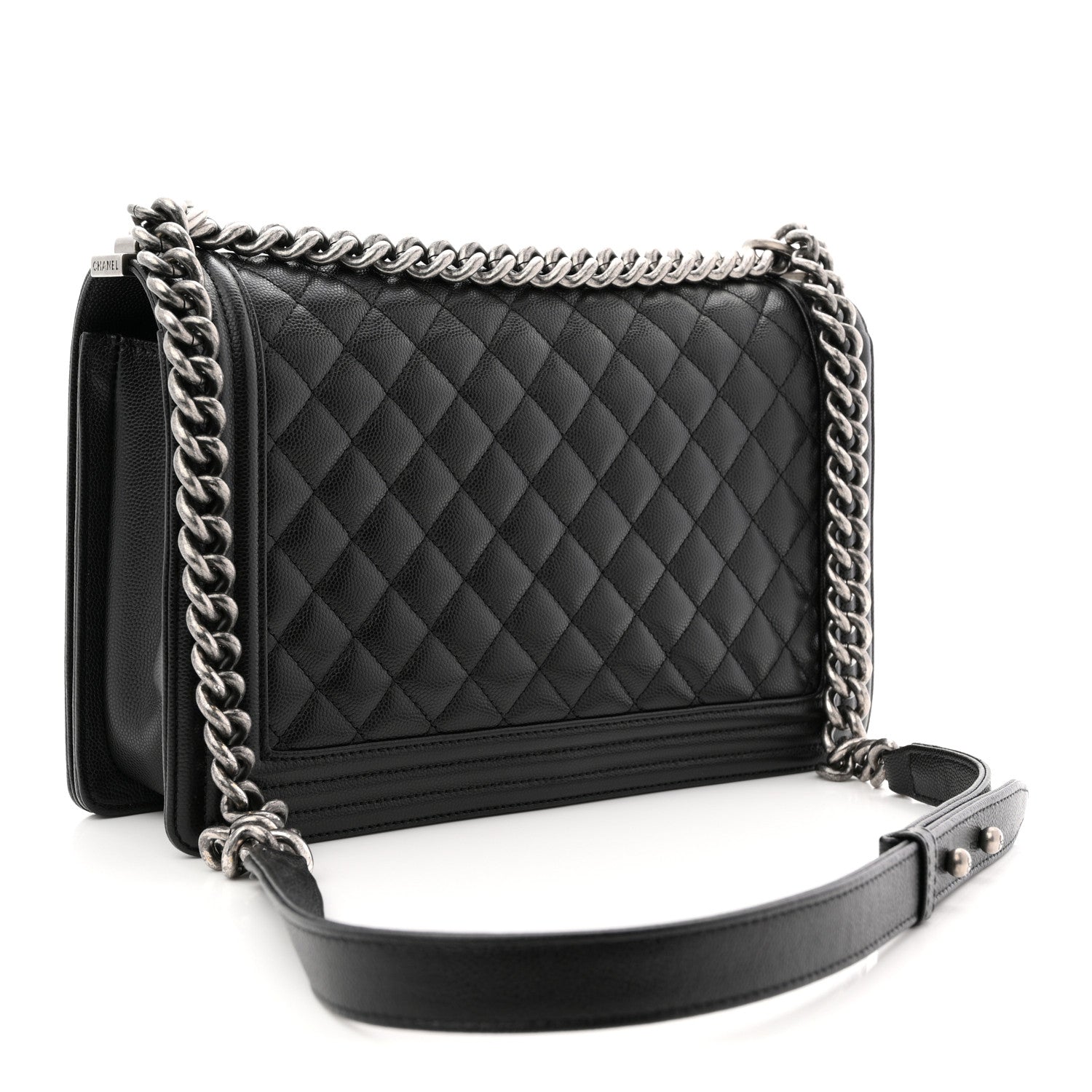Caviar Quilted New Medium Boy Flap Black