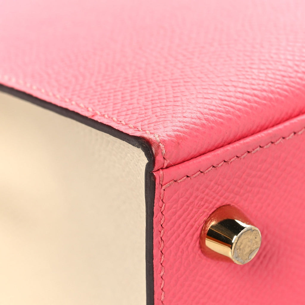 Epsom Bi-Color Horseshoe Kelly Sellier 25 Rose Azalee Craie
