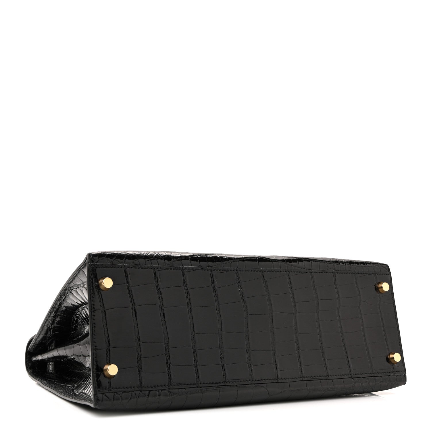 Shiny Alligator Kelly Sellier 32 Black