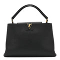 Taurillon Capucines MM Black Fuchsia