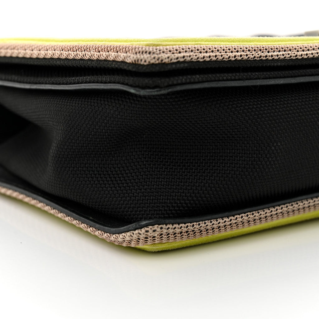 Canvas Quilted New Medium Fluo Boy Flap Black Grey Yellow