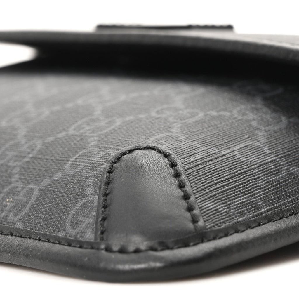 GG Supreme Monogram Web Slim Belt Bag Black Grey