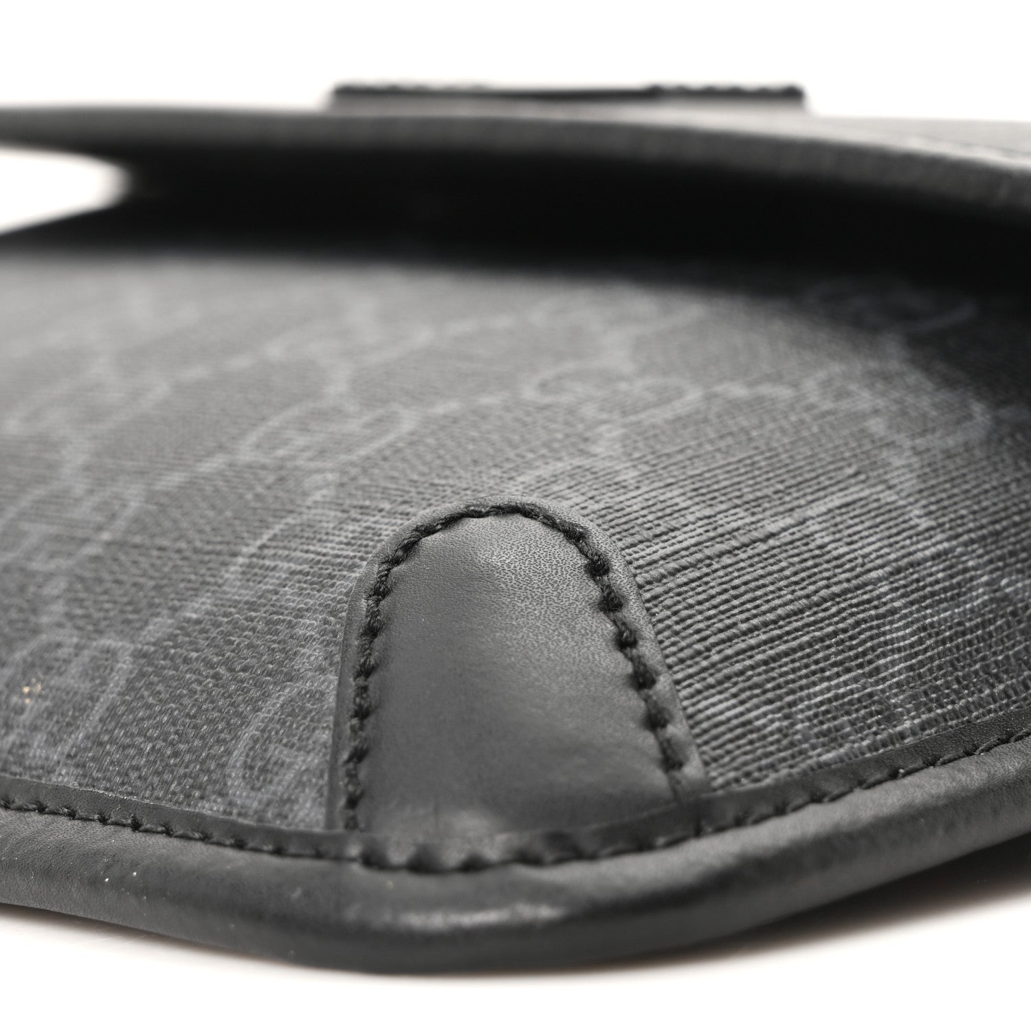 GG Supreme Monogram Web Slim Belt Bag Black Grey