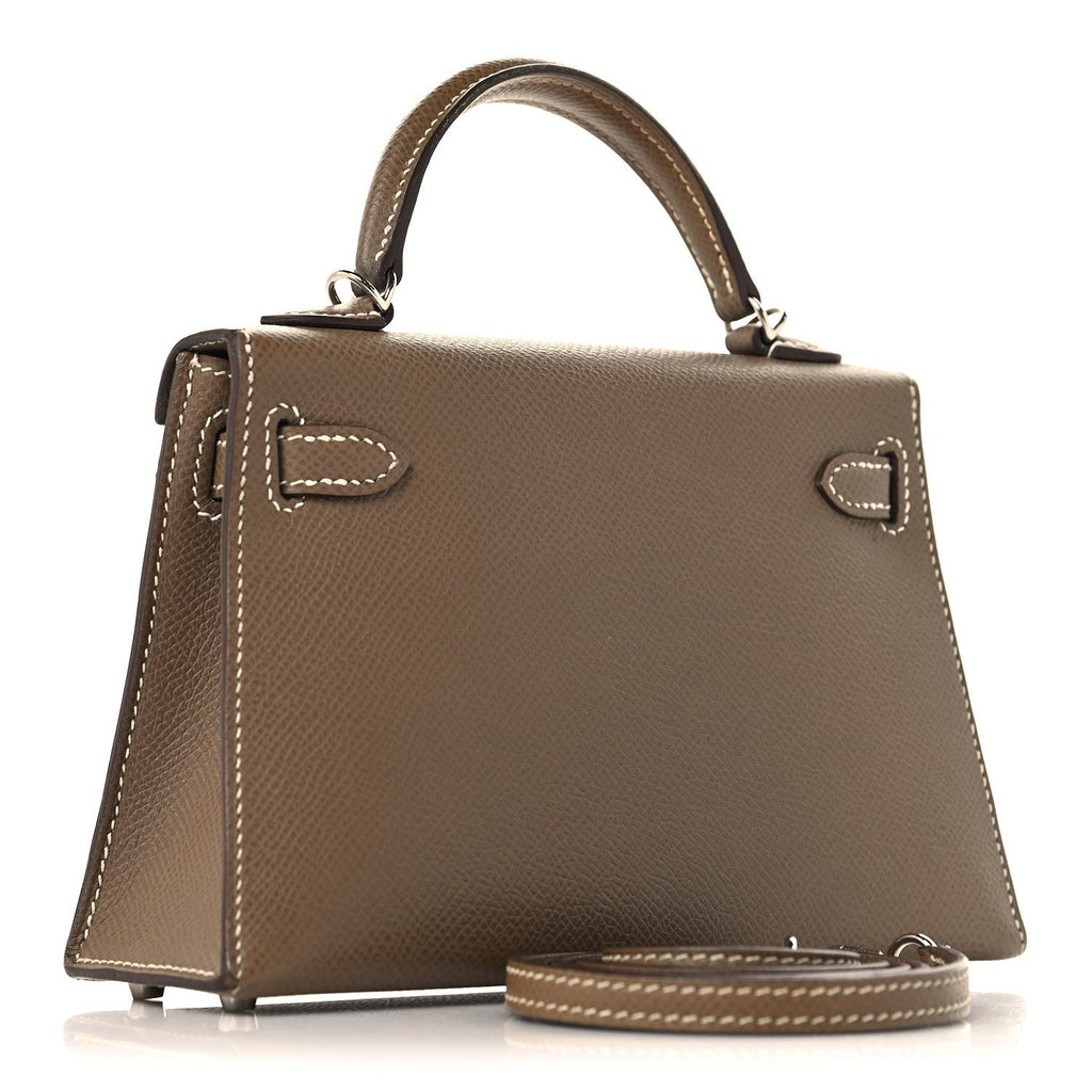 Epsom Mini Kelly Sellier 20 Etoupe