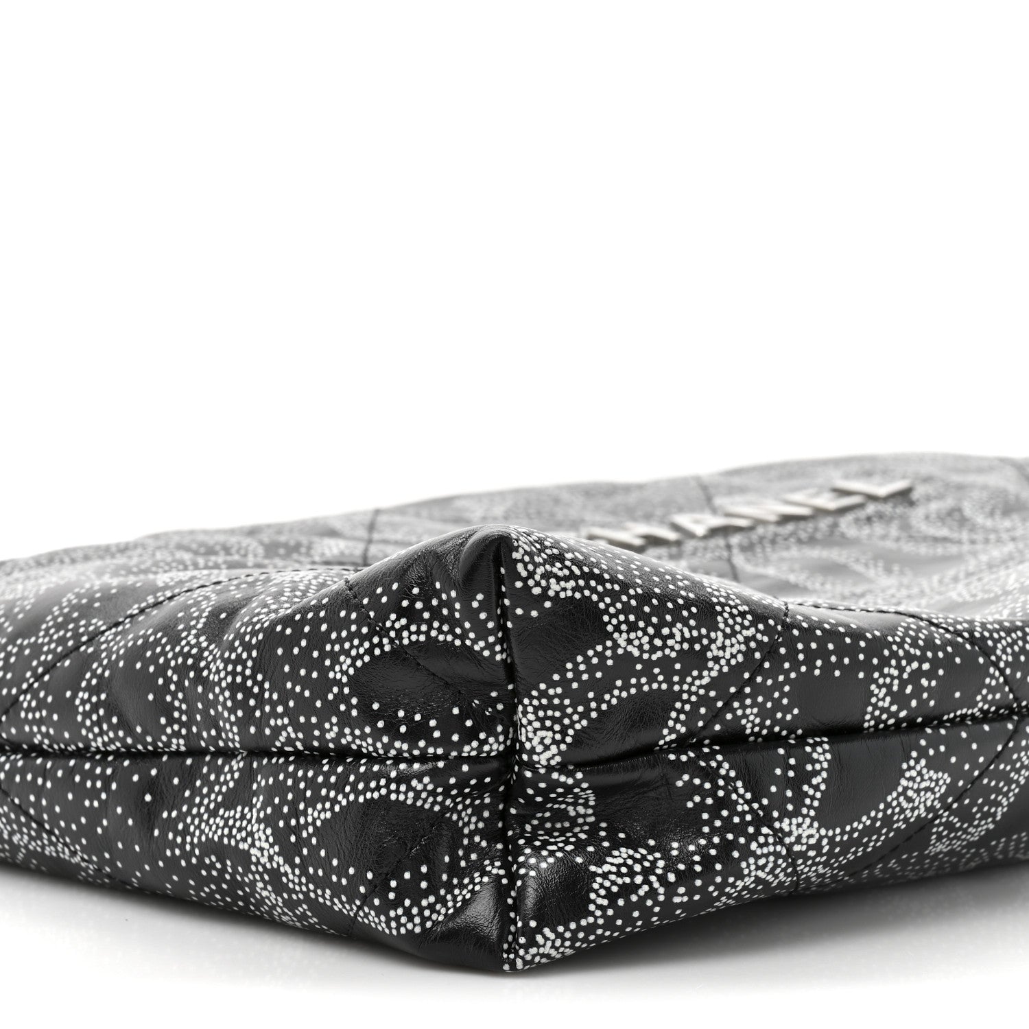 Printed Calfskin Quilted Chanel 22 Black