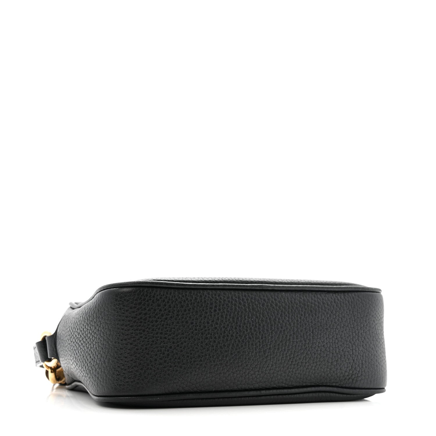 Pebbled Calfskin Small Soho Disco Bag Black