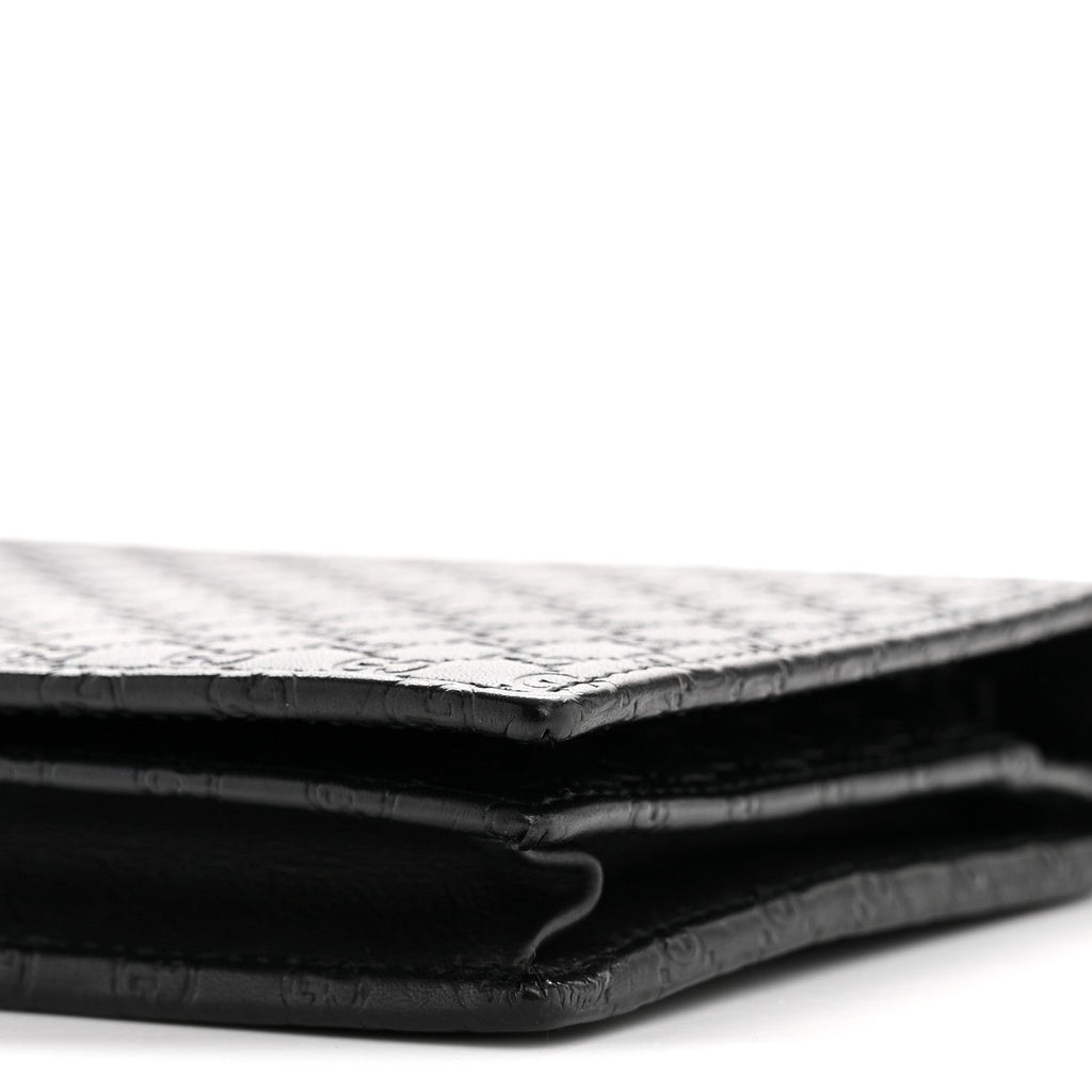 Microguccissima Crossbody Wallet Black