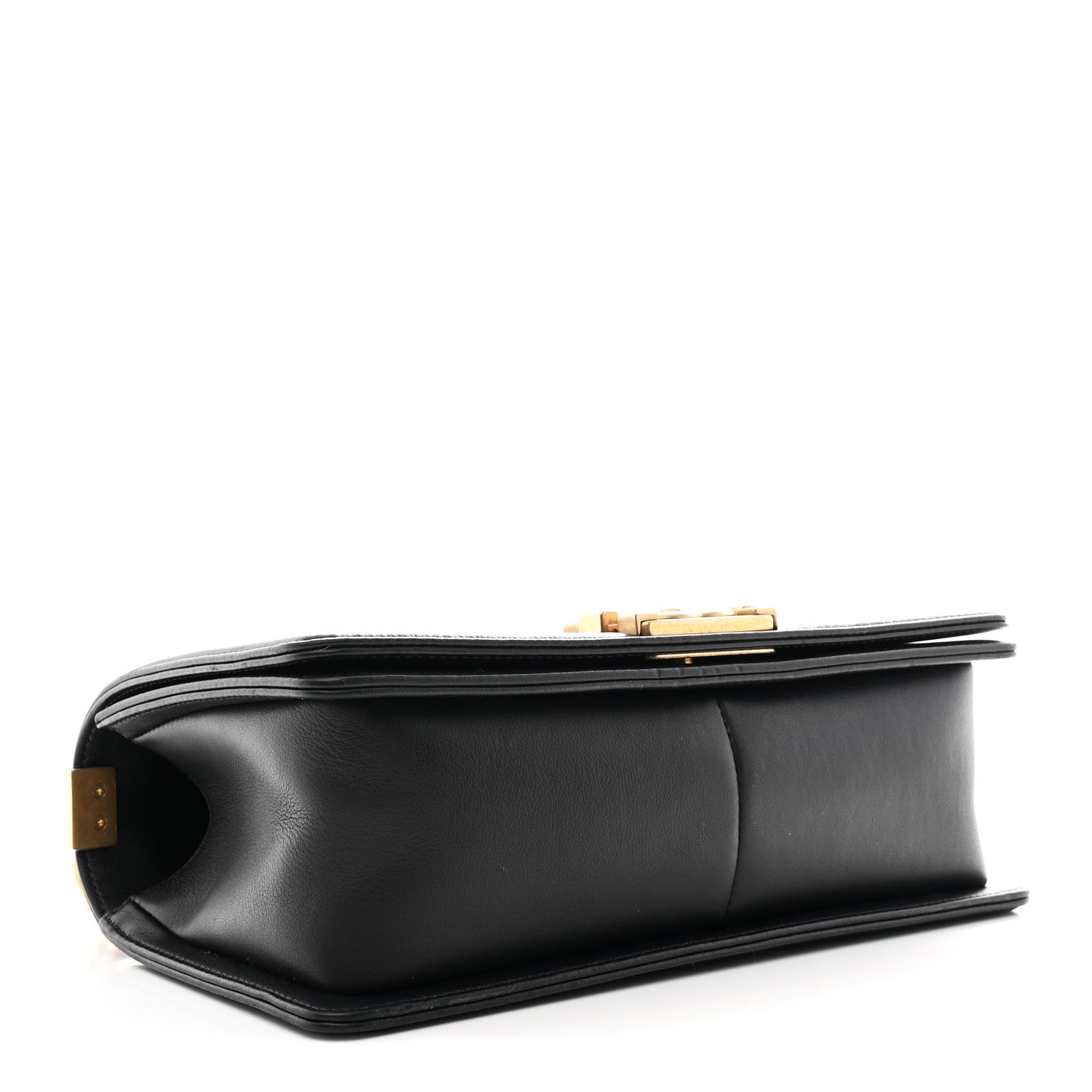 Lambskin Quilted Medium Boy Flap Black