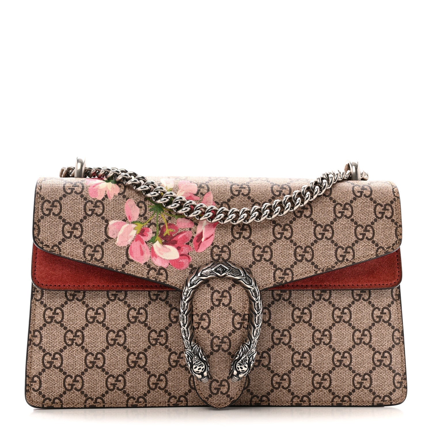 GG Supreme Monogram Blooms Small Dionysus Shoulder Bag Beige Multicolor Dry Rose