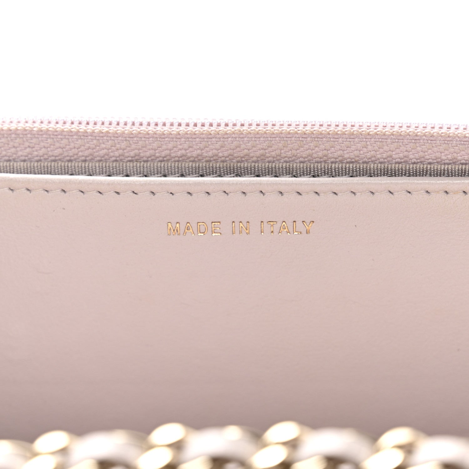 Lambskin Quilted Trendy CC Wallet On Chain WOC Lilac