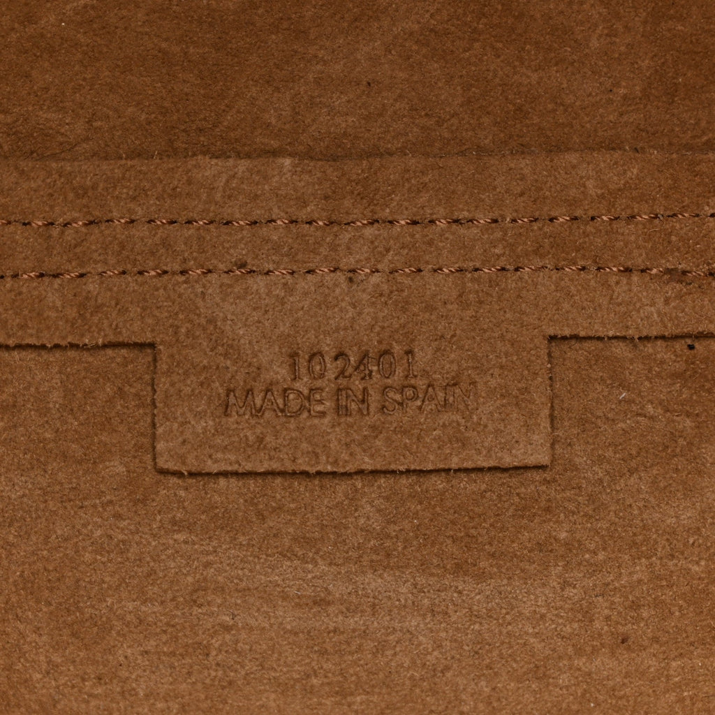 Shiny Calfskin Mini Puzzle Fold Tote Warm Desert