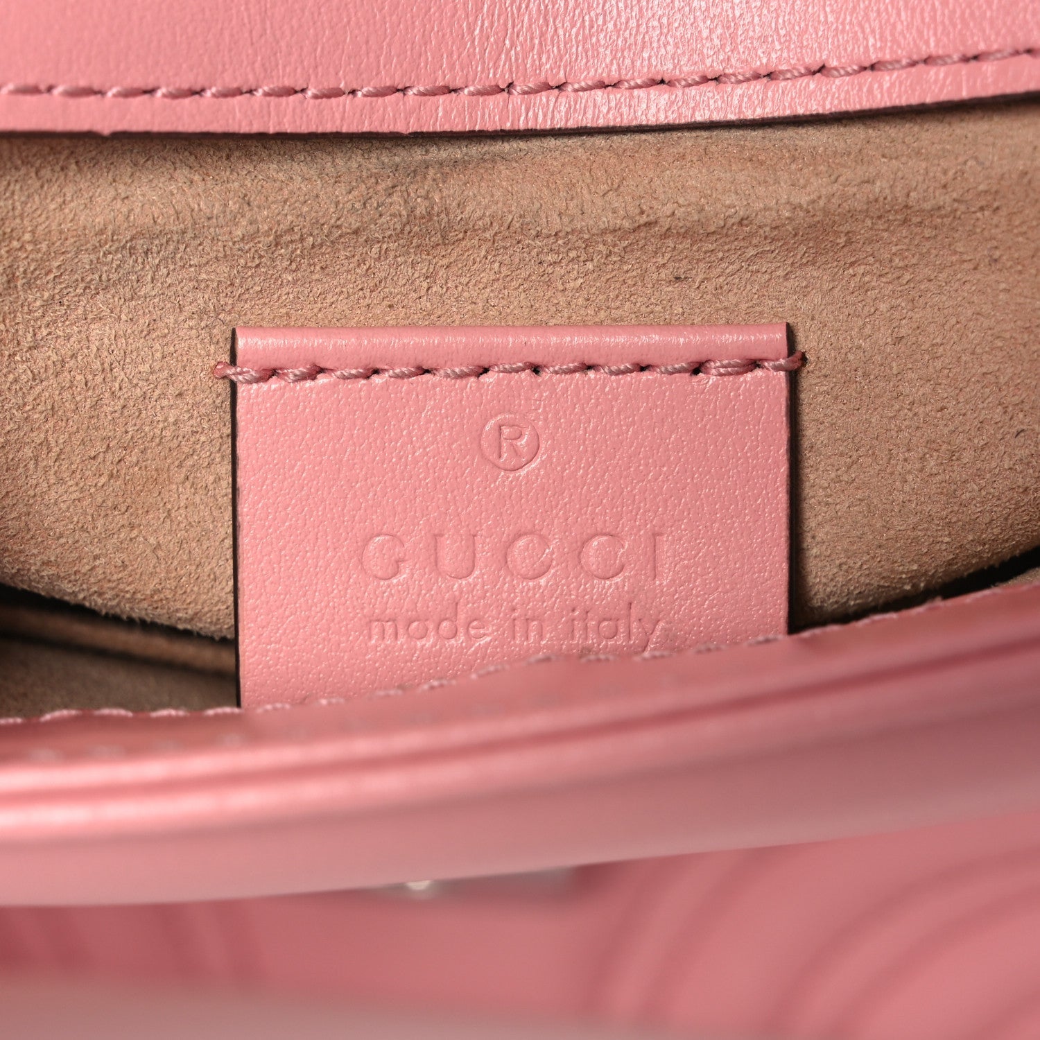 Calfskin Matelasse Mini GG Marmont Top Handle Shoulder Bag Wild Rose