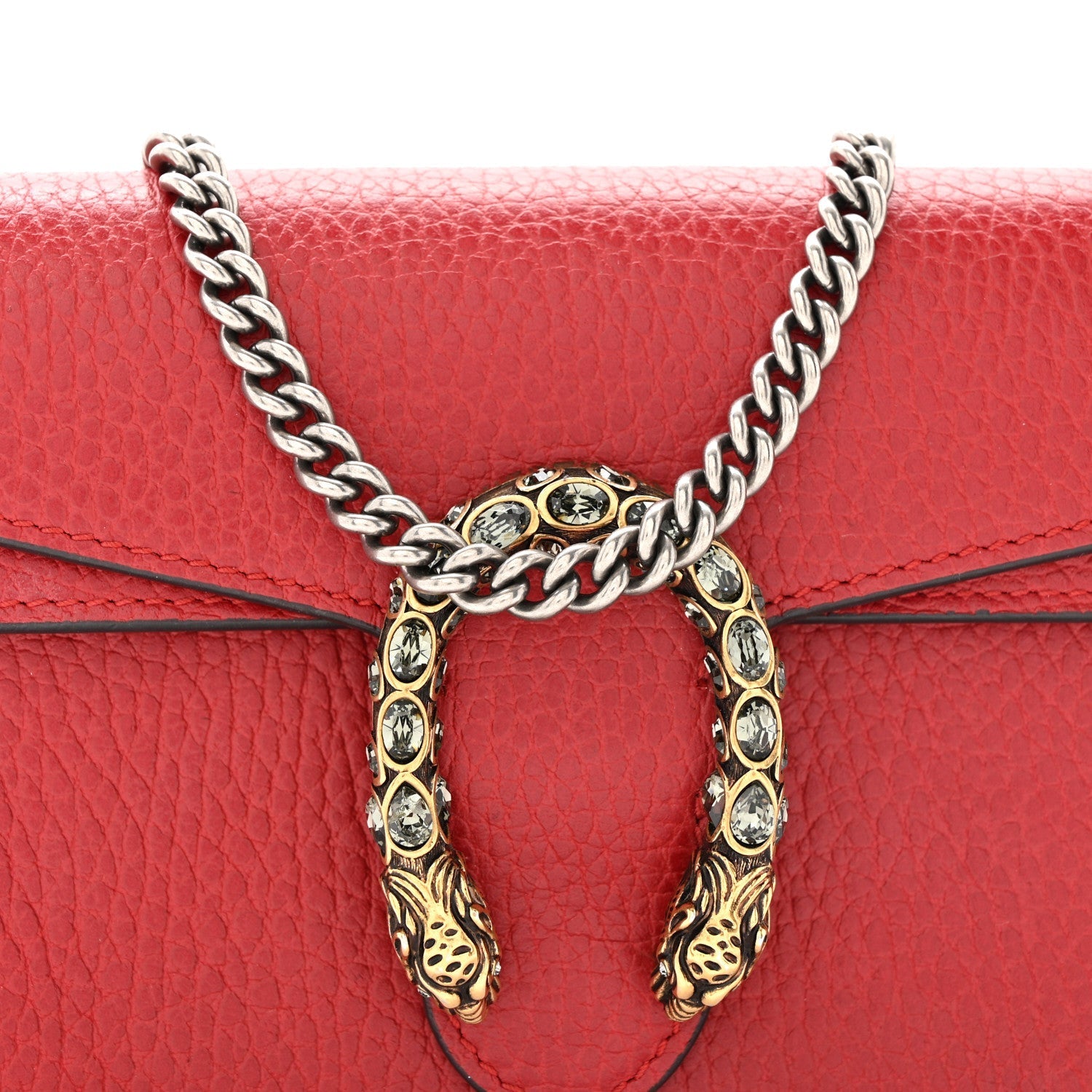 Calfskin Super Mini Dionysus Shoulder Bag Hibiscus Red