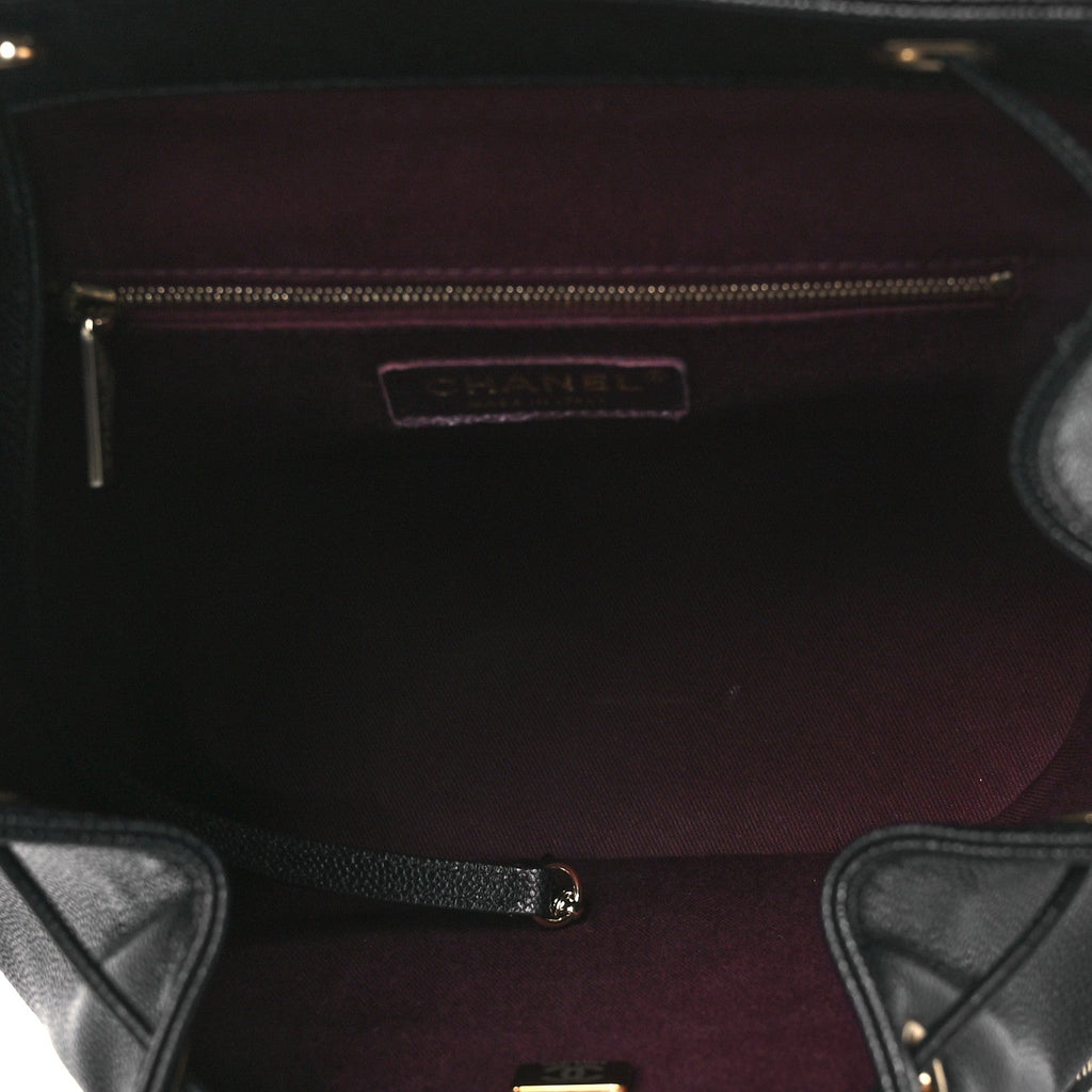 Caviar Quilted Business Affinity Backpack Black