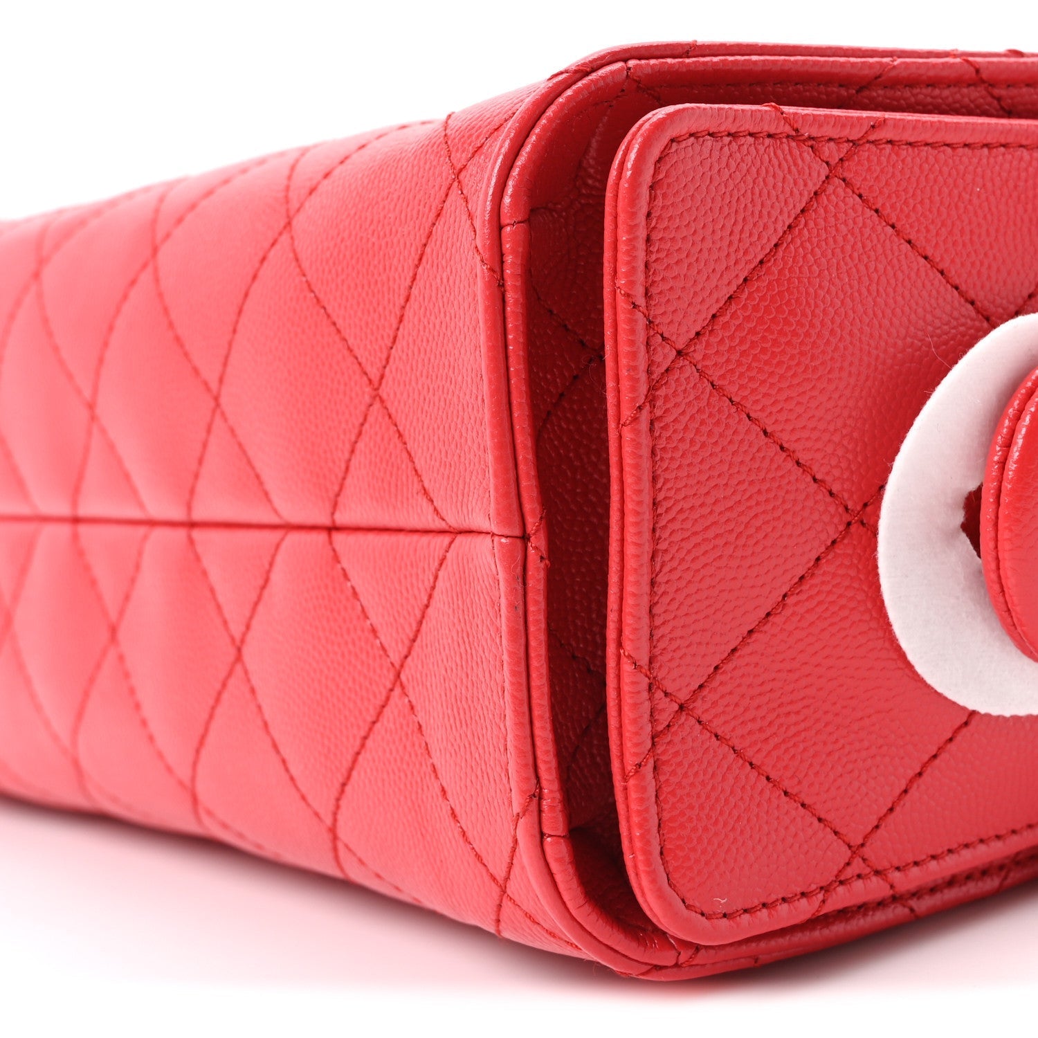 Caviar Quilted Mini Chanel 25 Handbag Dark Red