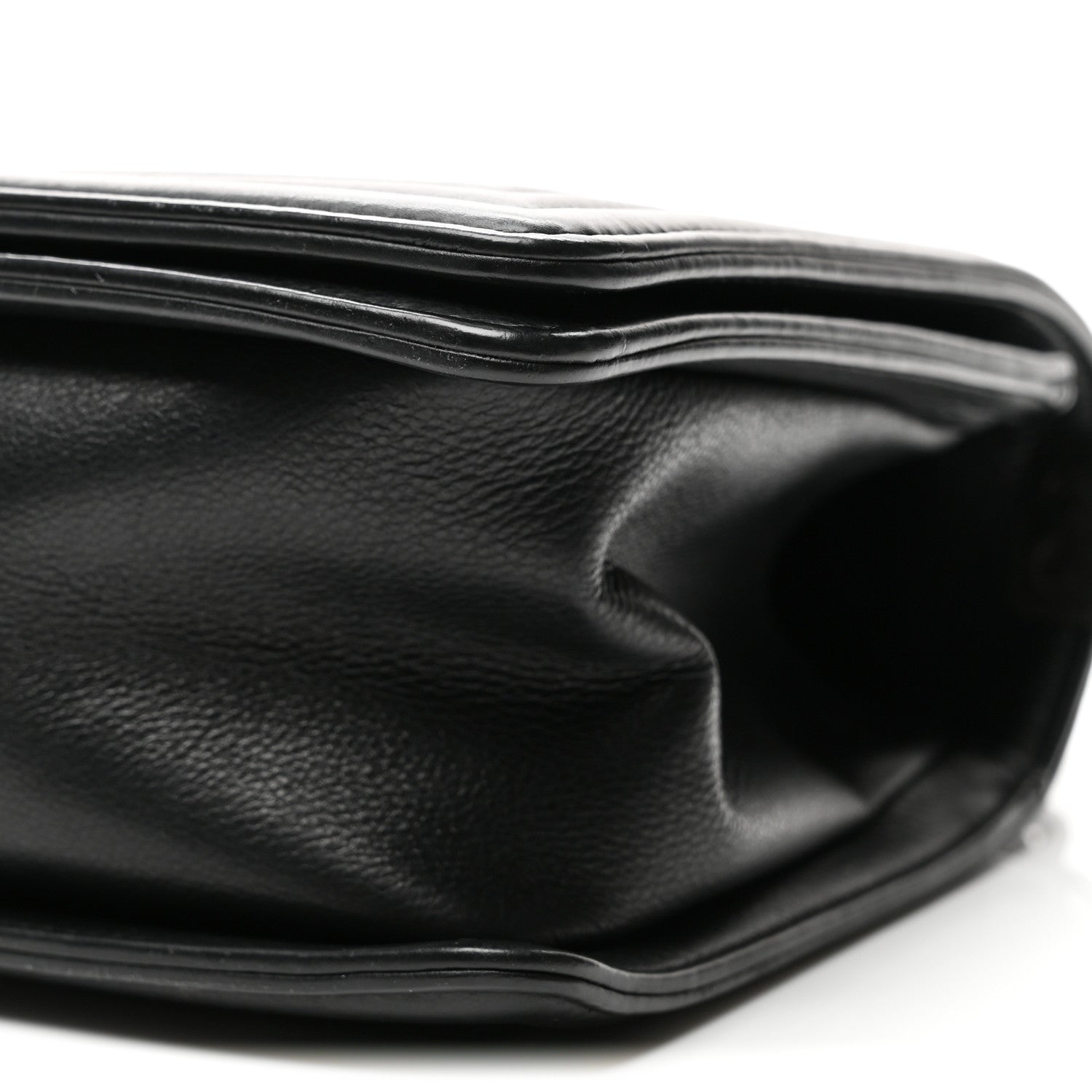 Calfskin Quilted Medium Boy Flap Black