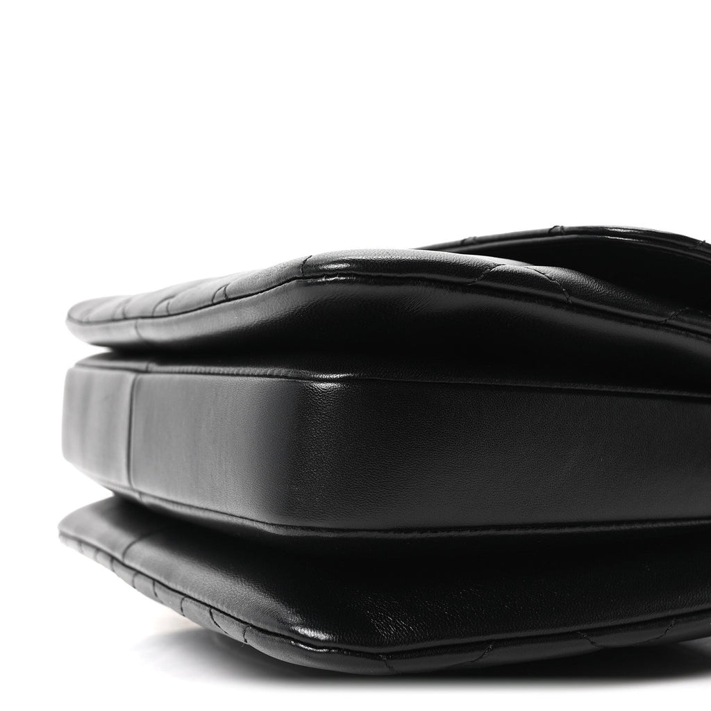 Lambskin Quilted Small Trendy CC Dual Handle Flap Bag Black