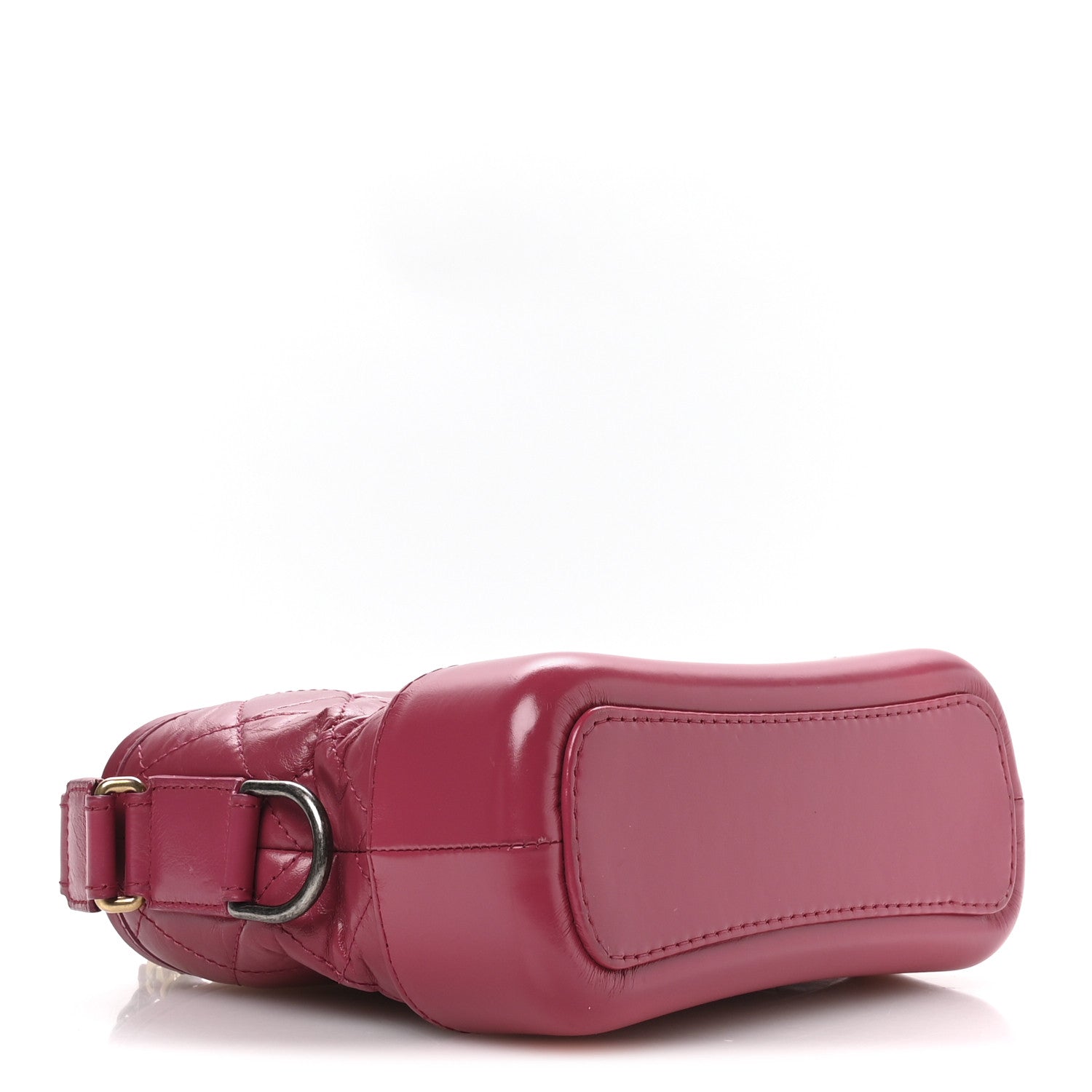 Aged Calfskin Quilted Small Gabrielle Hobo Fuchsia