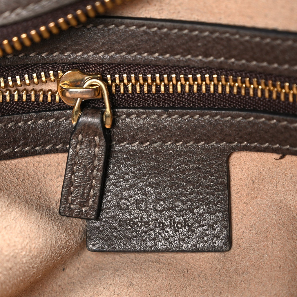 GG Supreme Monogram Web Small Ophidia Shoulder Bag Brown