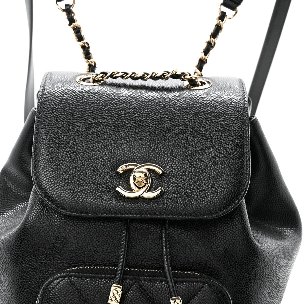Caviar Quilted Mini Business Affinity Backpack Black
