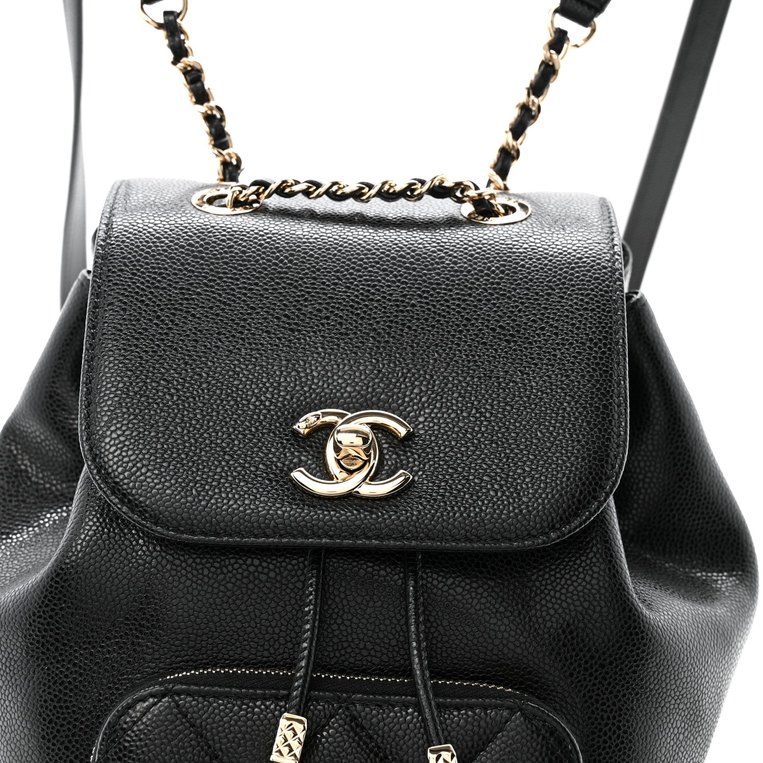 Caviar Quilted Mini Business Affinity Backpack Black