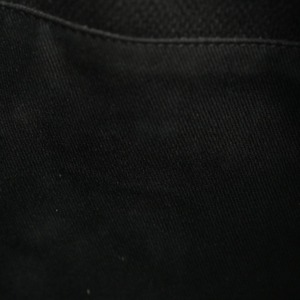Canvas Deauville Drawstring Bucket Bag Black