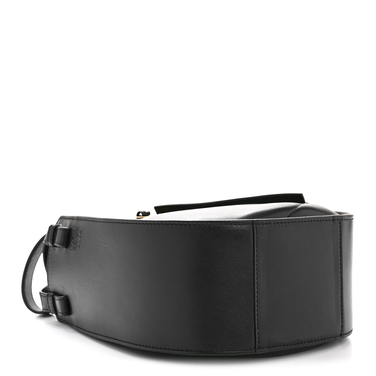 Calfskin Hammock Slice Bag Black
