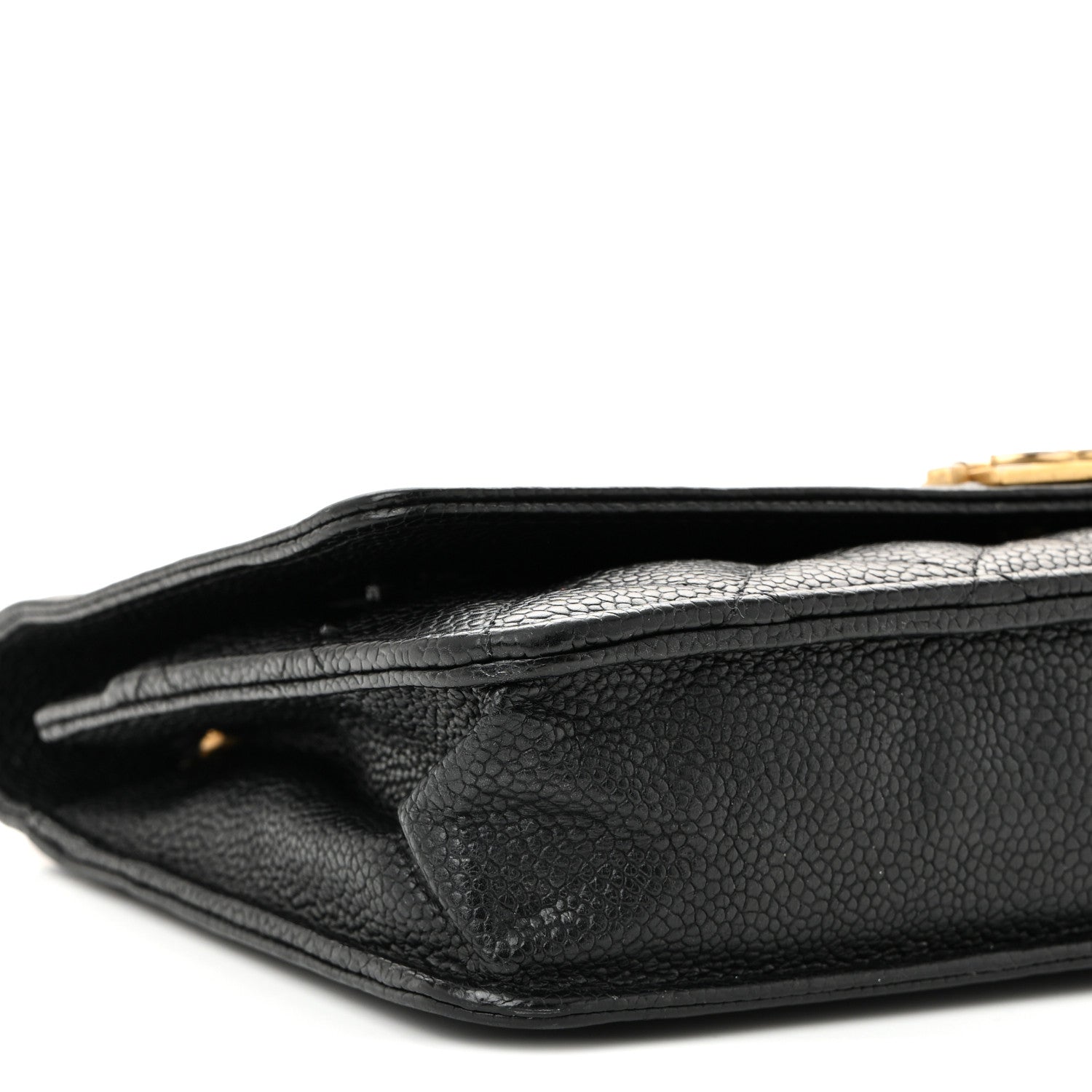 Caviar Quilted Boy Wallet On Chain WOC Black