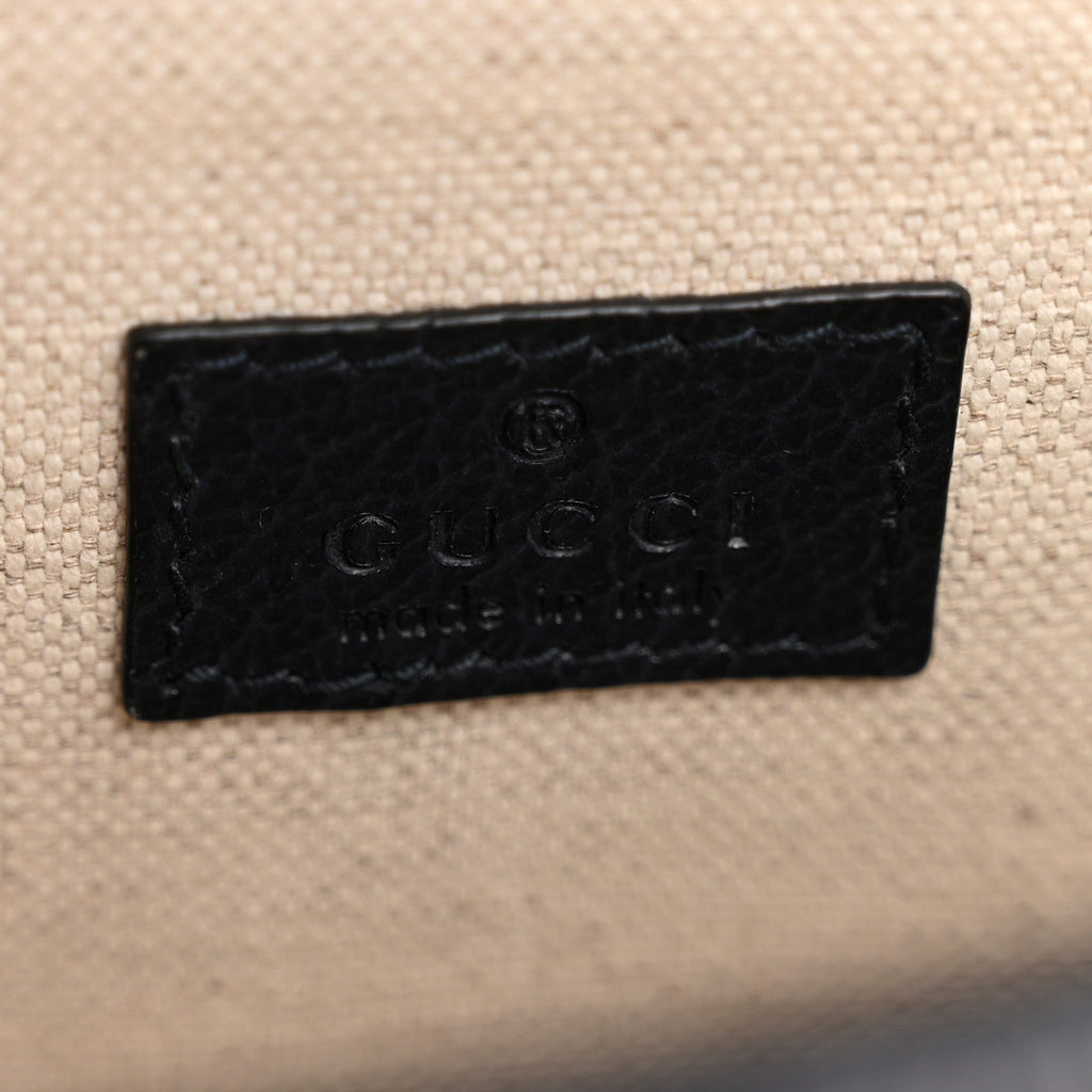 GG Supreme Monogram Textured Dollar Calfskin Small Rectangular Dionysus Shoulder Bag Beige Blue