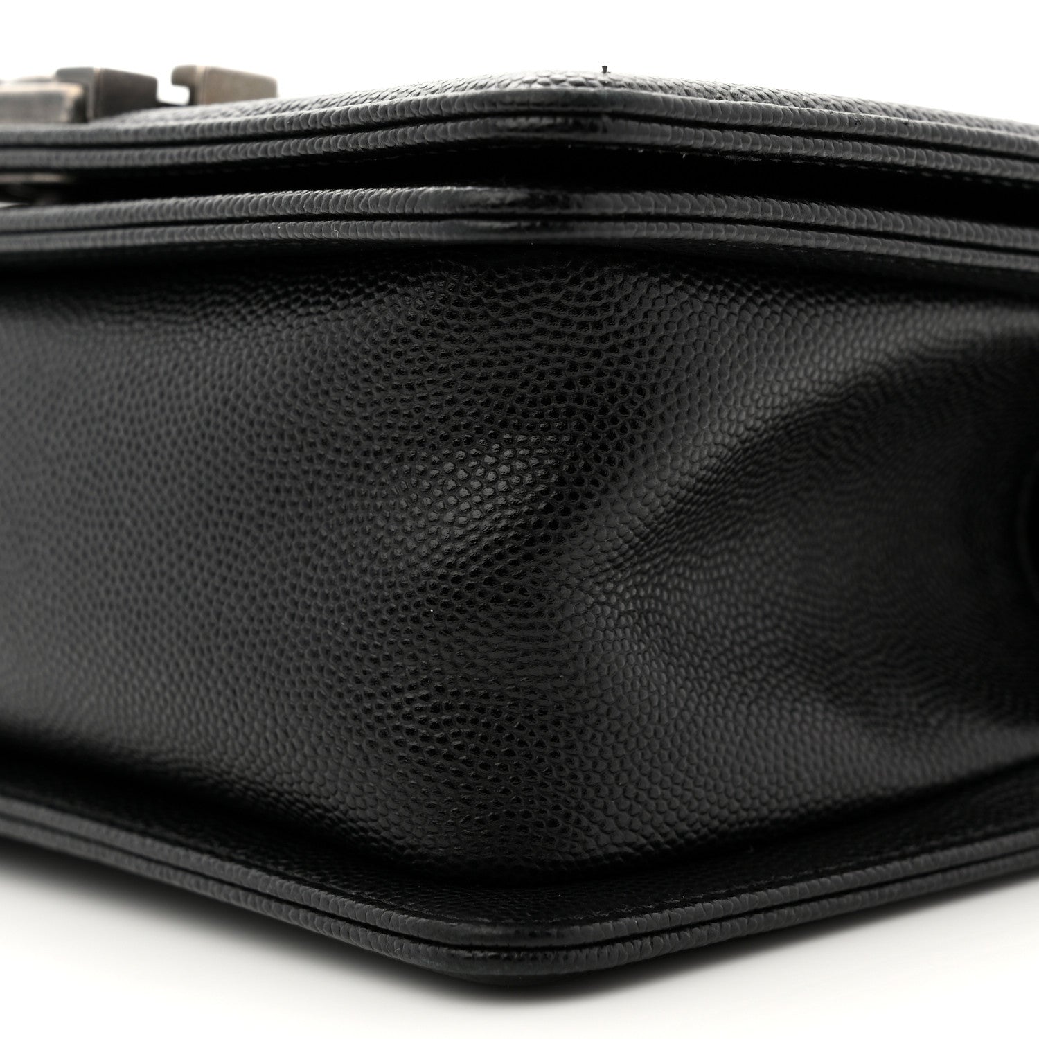 Caviar Quilted Small Boy Flap Black
