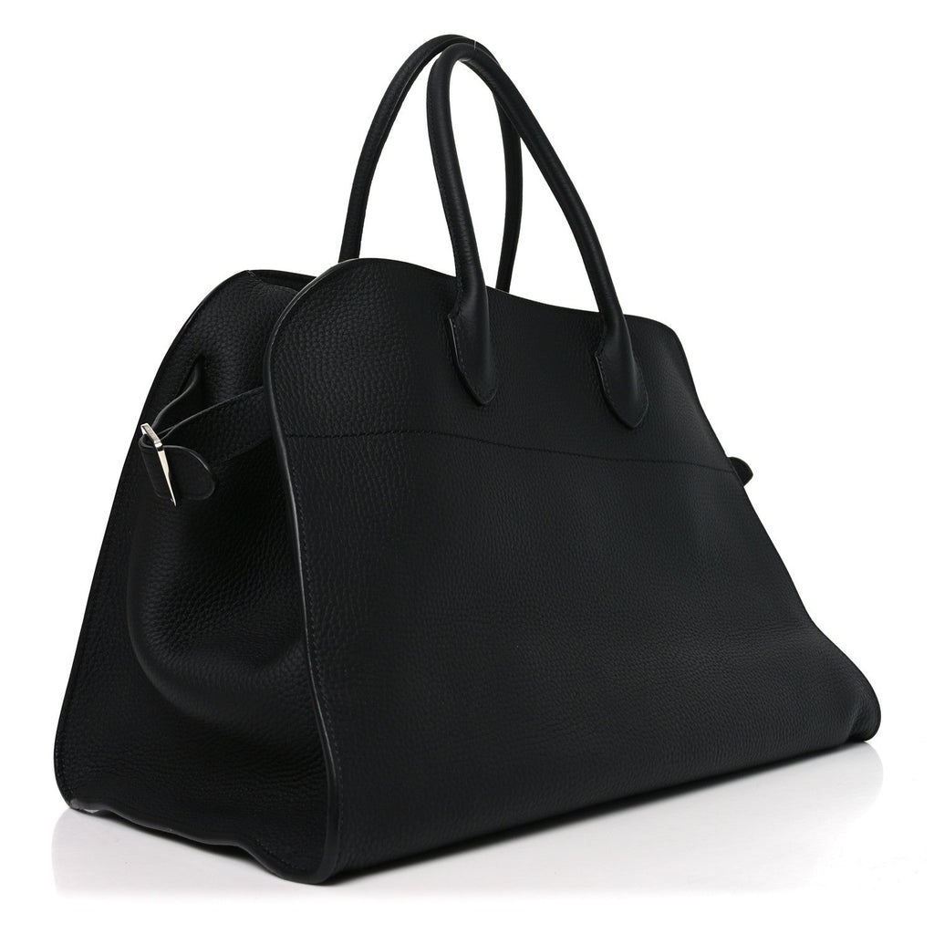 Matte Grained Calfskin Soft Margaux 15 Black