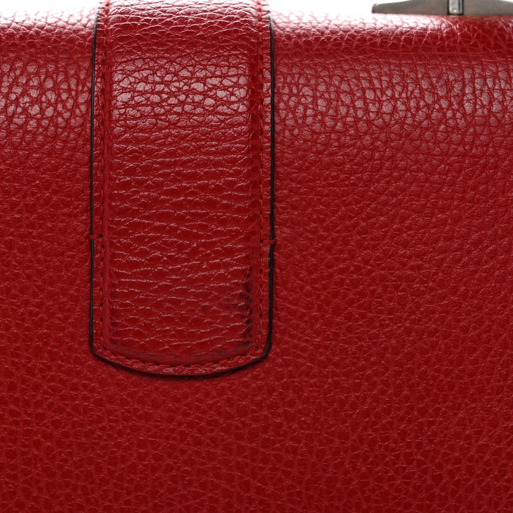 Dollar Calfskin Crystal Web Medium Dionysus Bamboo Top Handle Bag Hibiscus Red Black Diamond