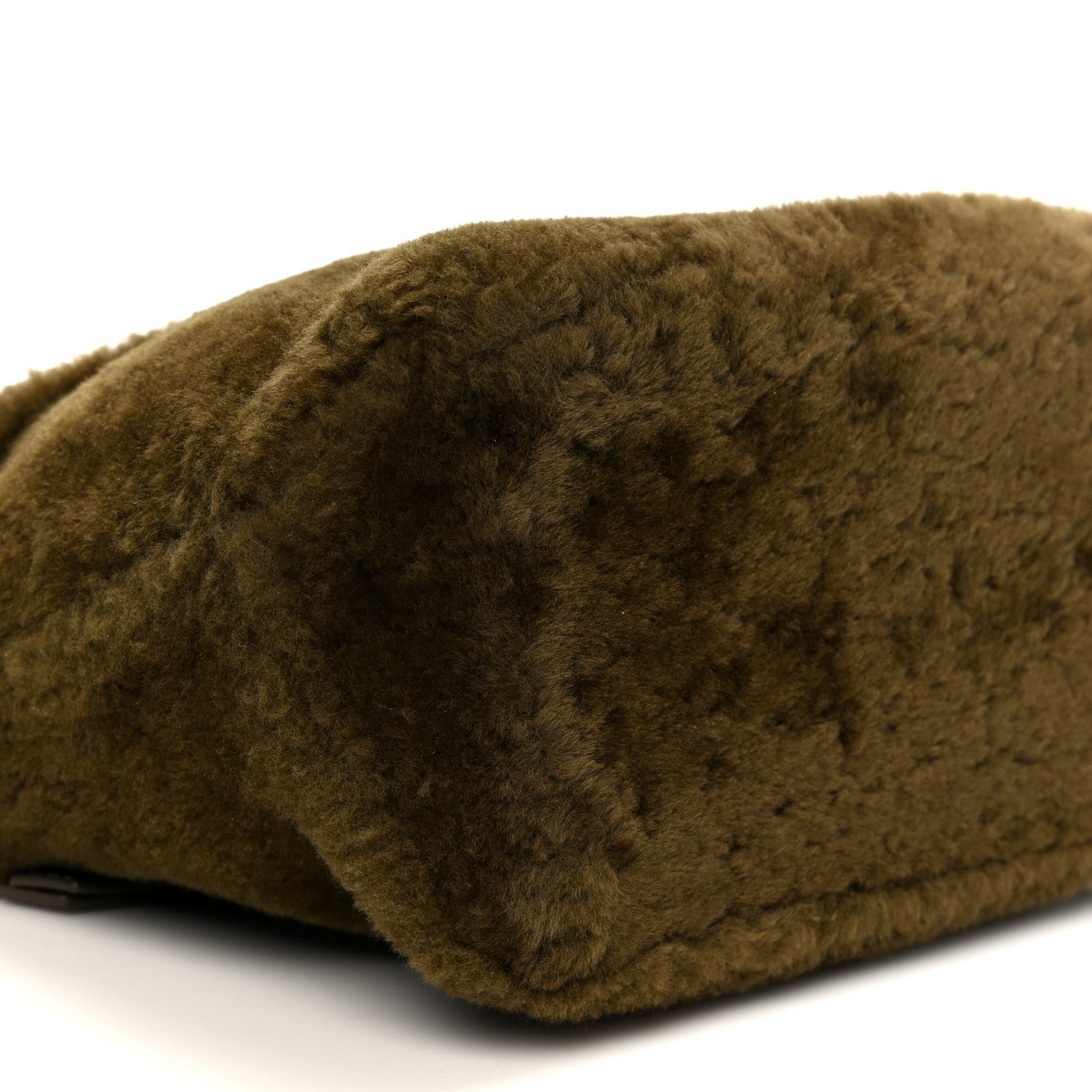 Shearling Small Puzzle Edge Bag Dark Khaki