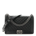 Caviar Quilted New Medium Boy Flap Black
