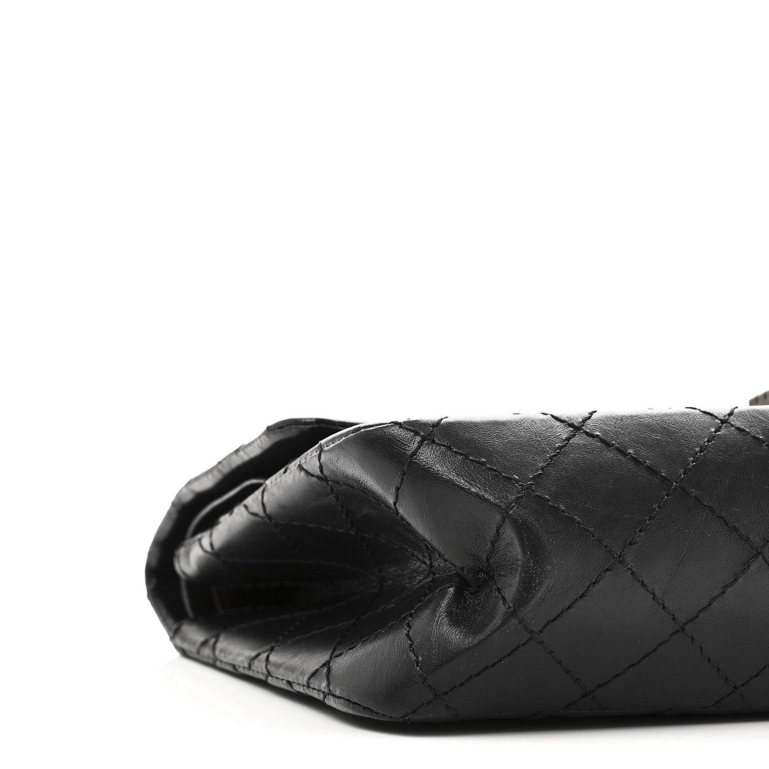 Aged Calfskin Quilted 2.55 Reissue 225 Flap Black