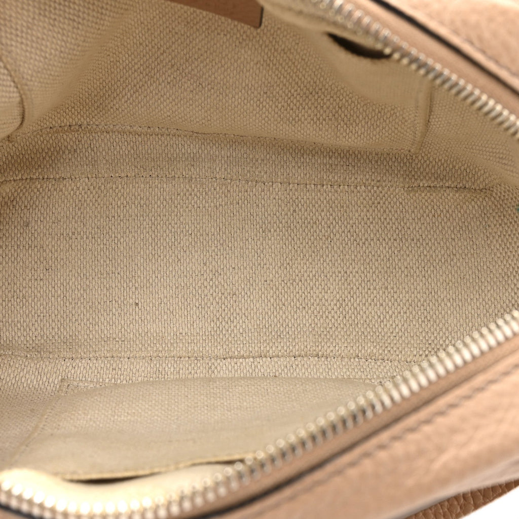 Pebbled Calfskin Small Soho Disco Bag Rose Beige