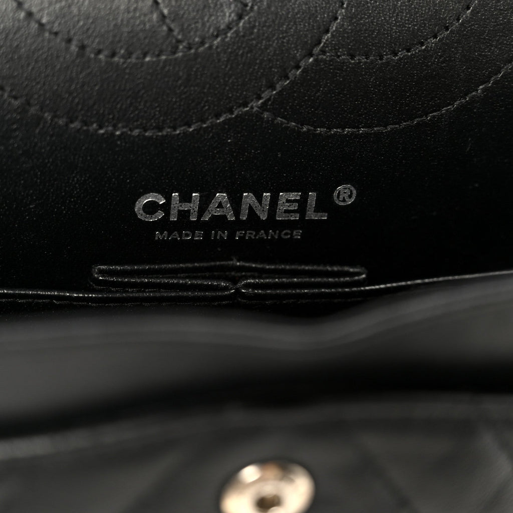 Sheepskin Chevron Quilted 2.55 Reissue 225 Double Flap So Black