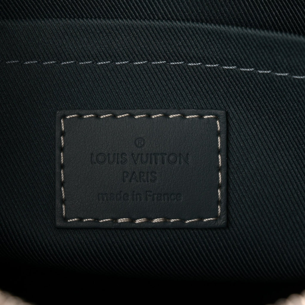 Monogram Washed Denim Keepall Bandouliere 25