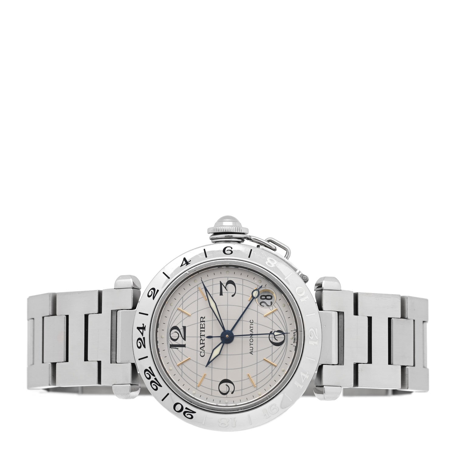 Stainless Steel 35mm Pasha GMT Automatic Watch