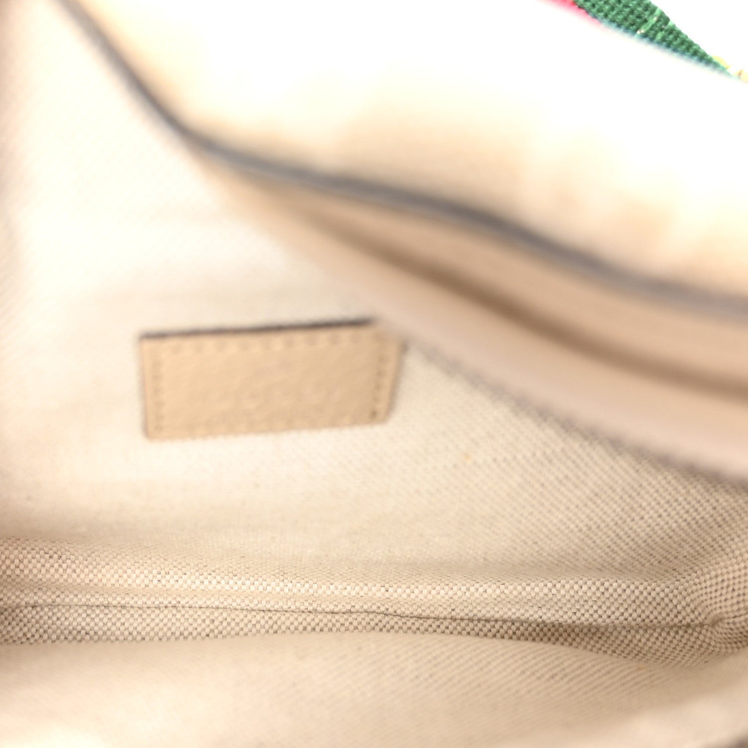 GG Supreme Monogram Textured Calfskin Web Retro Interlocking G Belt Bag Beige Mystic White Oatmeal