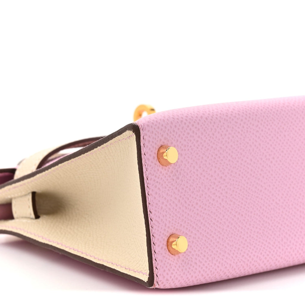 Epsom Horseshoe Mini Kelly Sellier 20 Mauve Sylvestre Craie