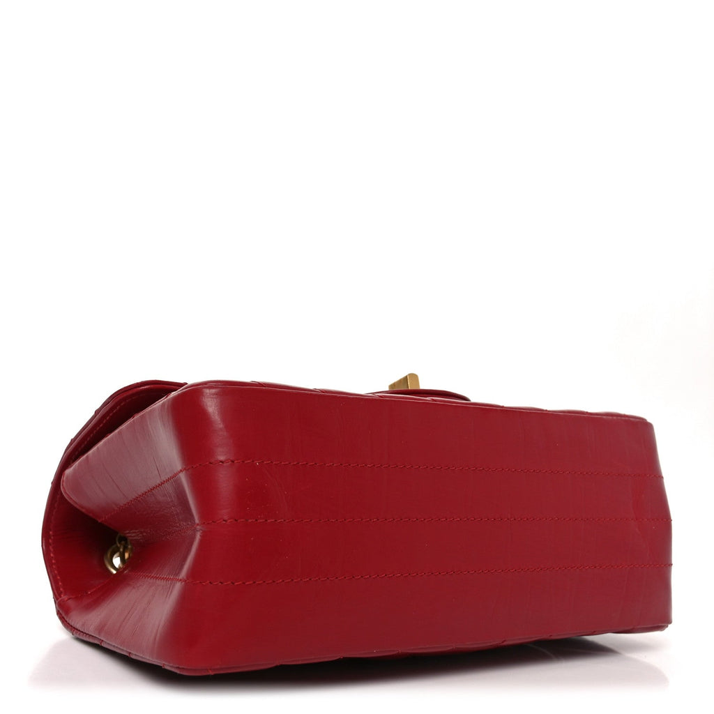Aged Calfskin Chevron Quilted 2.55 Reissue Mini Flap Dark Red
