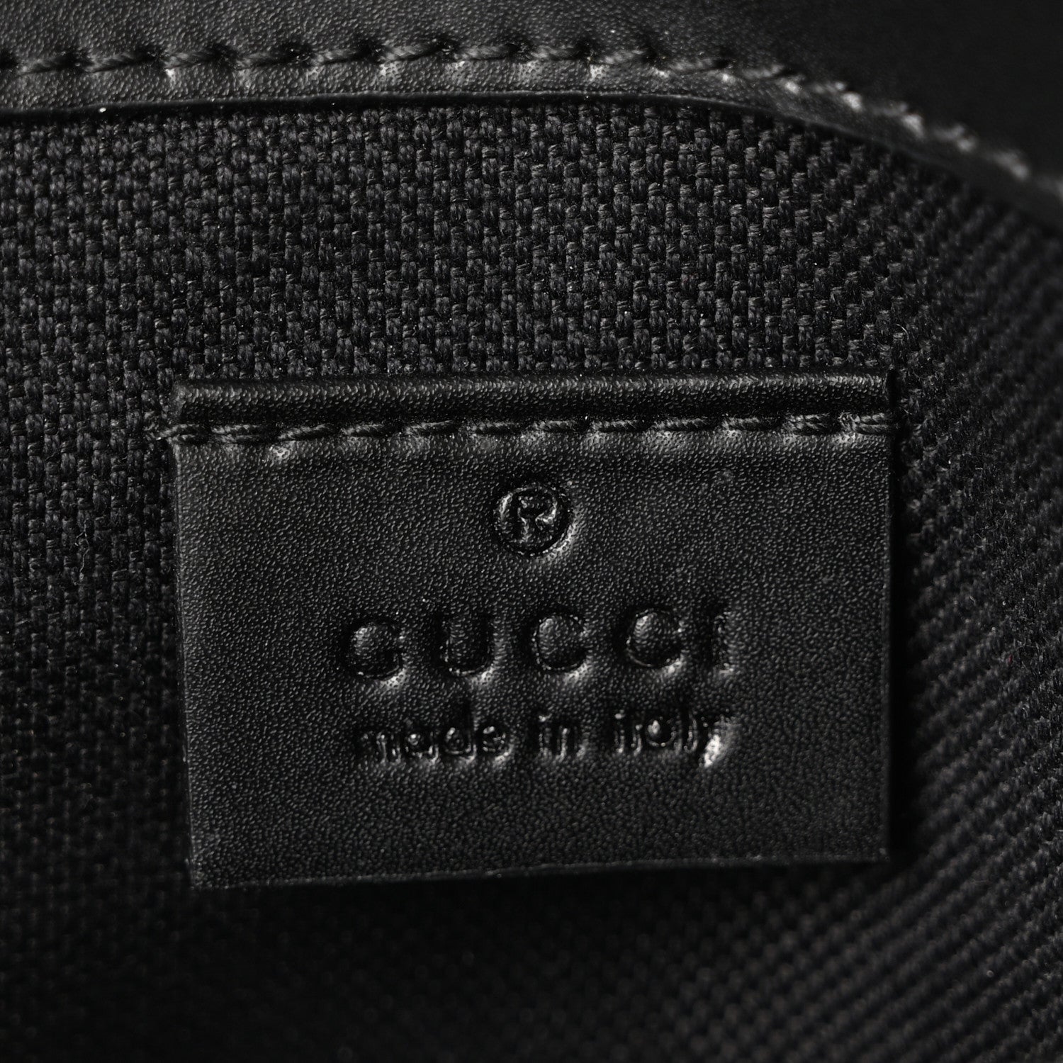 GG Supreme Monogram Web Slim Belt Bag Black Grey