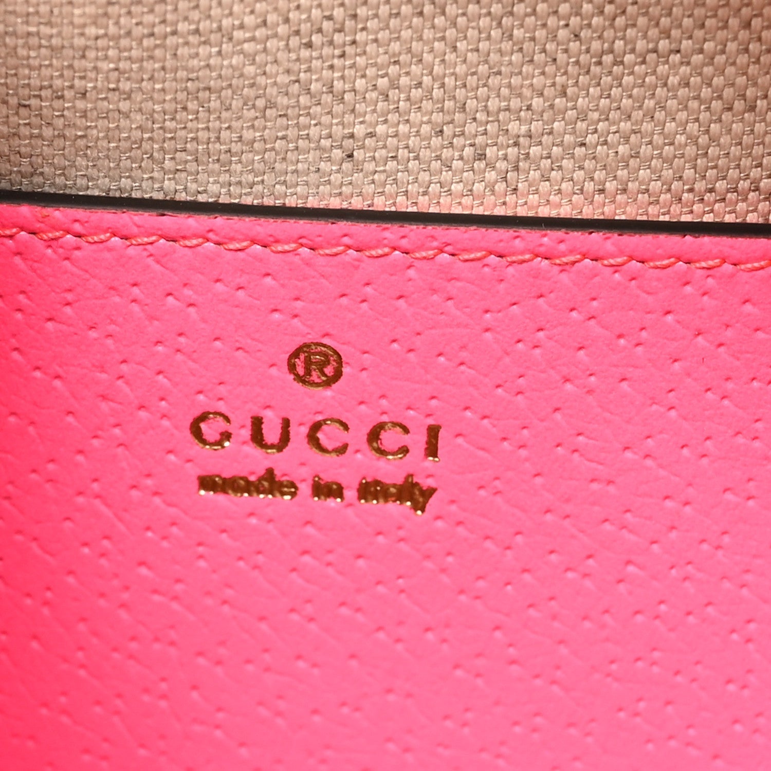 GG Supreme Monogram Textured Dollar Calfskin Web Ophidia Small Crossbody Bag Beige Ebony Fuchsia