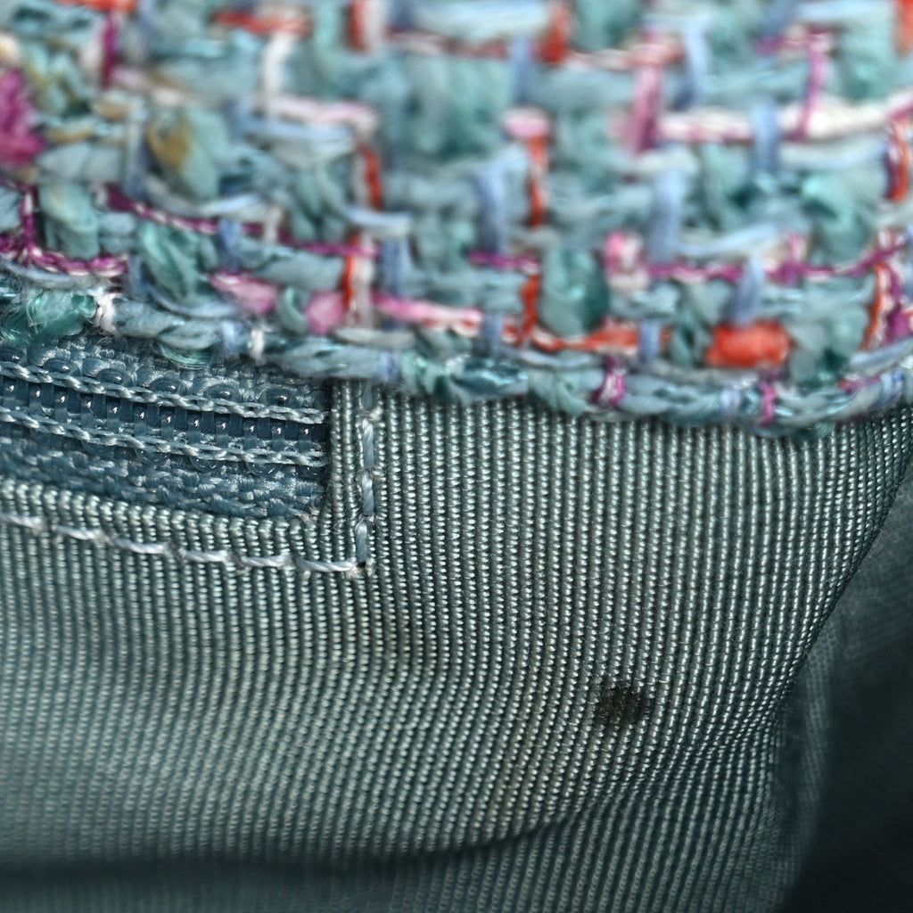 Tweed Quilted Large Chanel 19 Flap Blue Multicolor