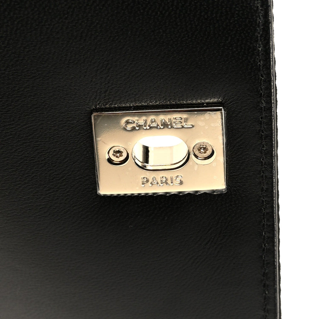 Lambskin Sequin Beaded Extra Mini Coco Handle Flap Black White