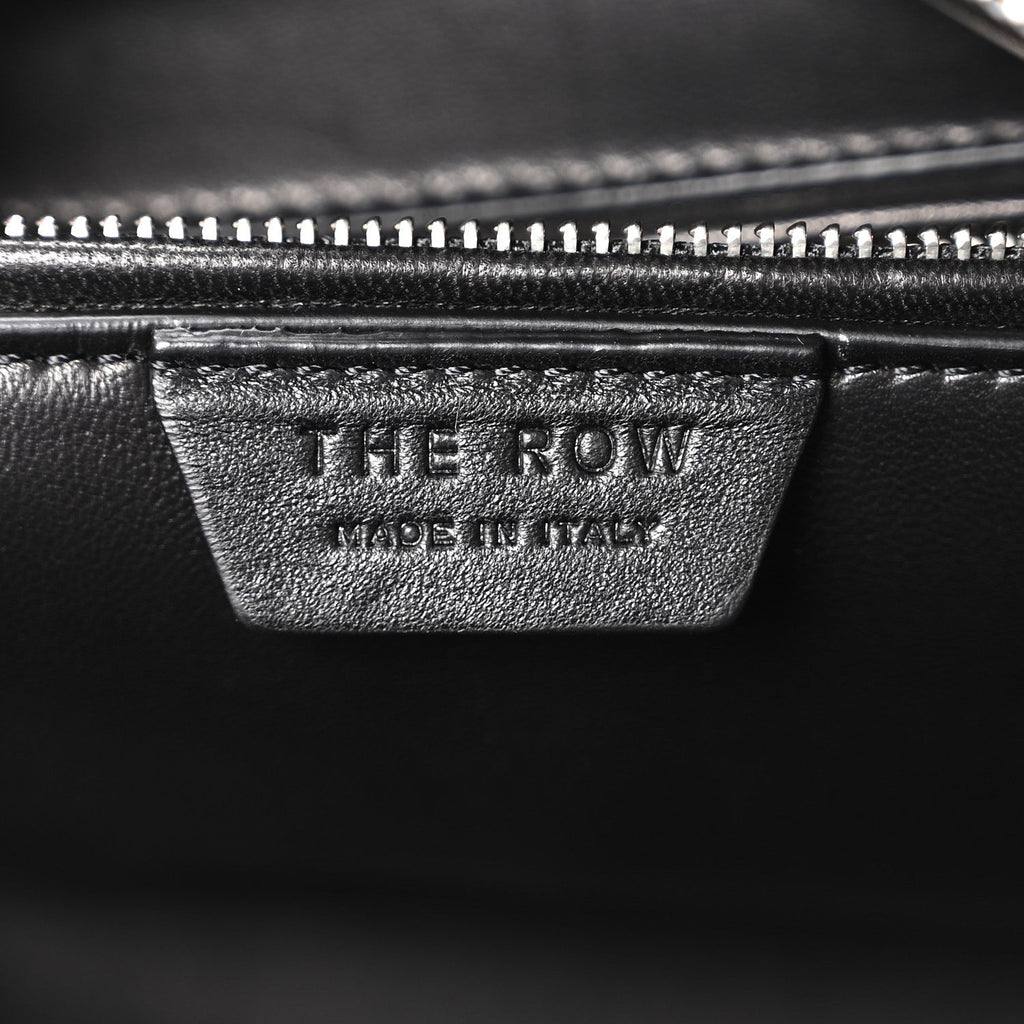 Grained Calfskin East West Bowling Bag Black