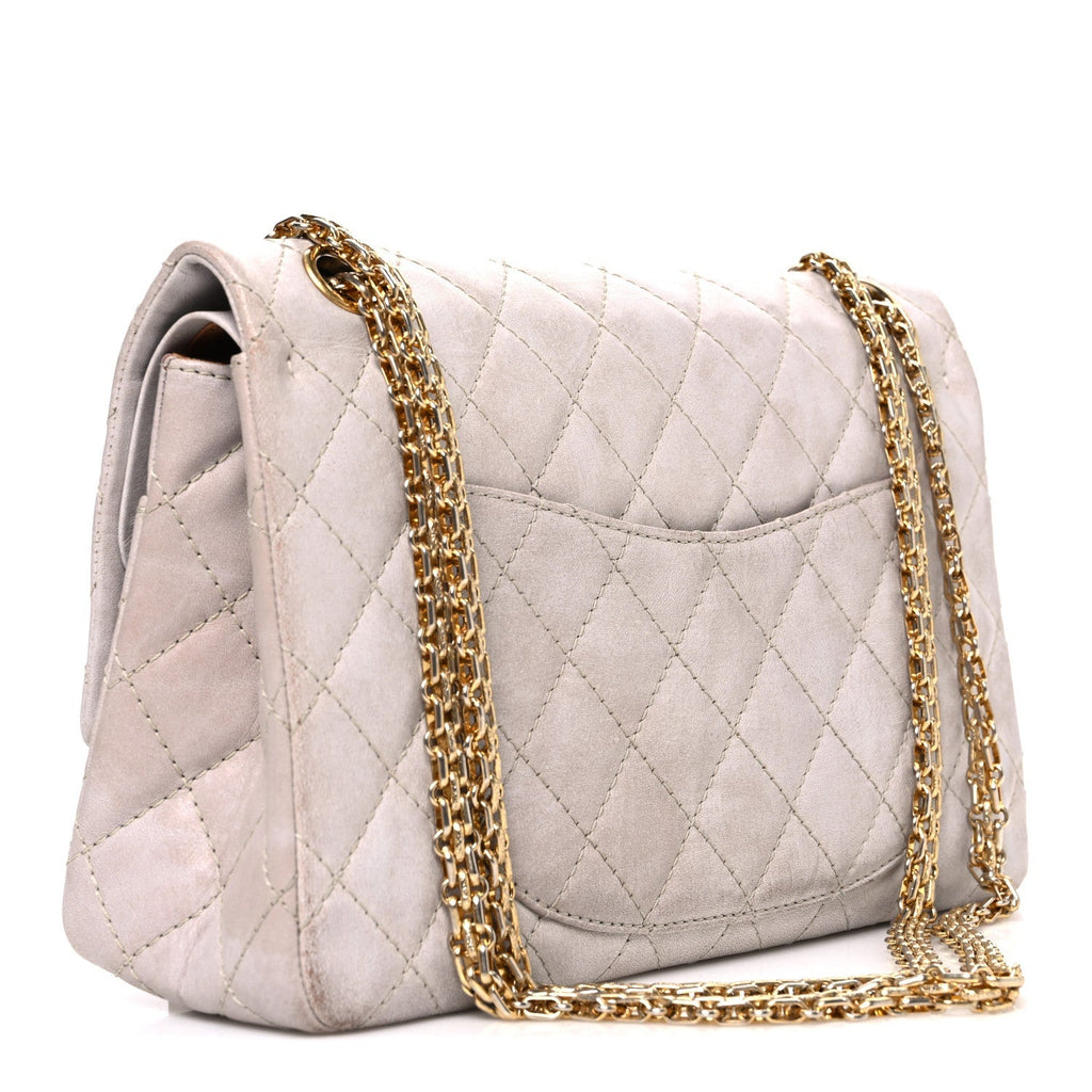 Aged Calfskin Quilted 2.55 Reissue 226 Flap Blanc Fonce